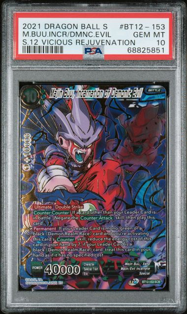 Dragon Ball Super Card Game BT12-153 Majin Buu, Dmnc Evil Secret Rare PSA 10
